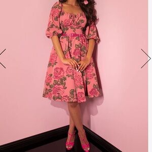 Vacation dress in pink by Micheline Pitt Medium